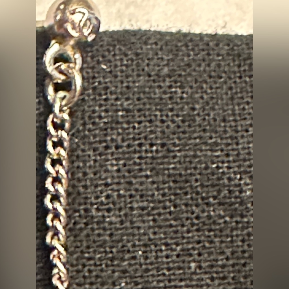 Authentic Chanel Crystal Chain CC Logo Dangle Drop Earrings - Picture 4 of 12